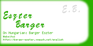 eszter barger business card